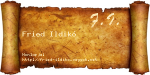 Fried Ildikó névjegykártya