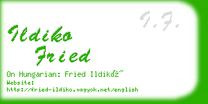 ildiko fried business card